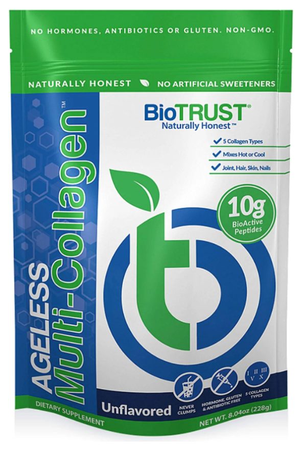 BioTrust Ageless Multi Collagen comes in second because it has many of the most important features of good collagen for anti-aging