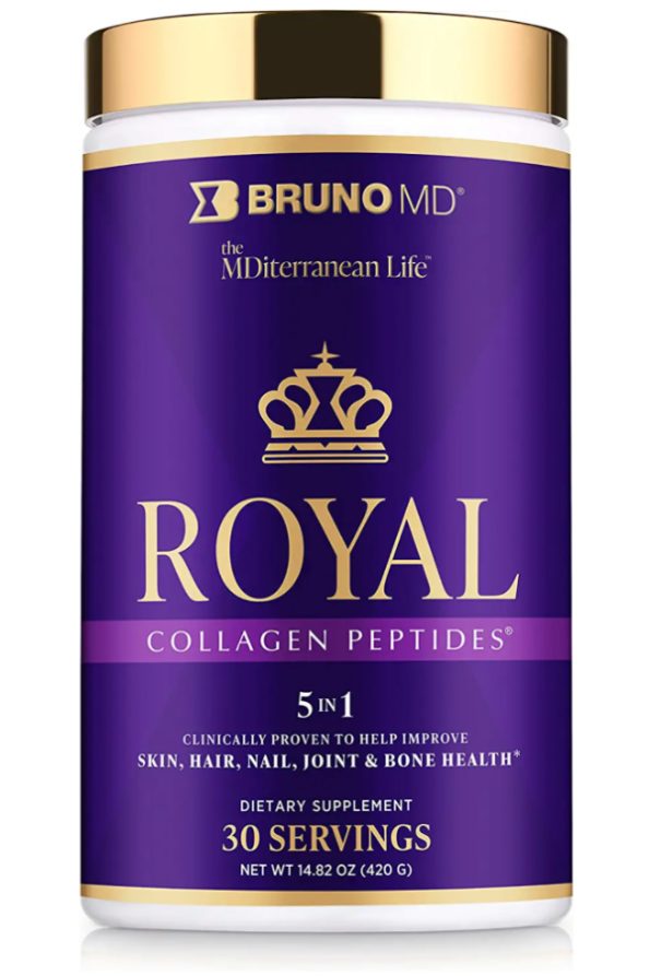 Bruno MD Collagen Peptides have hyaluronic acid, vitamin C, and types I and III collagen, which makes it a good fit as collagen to help with your skin’s appearance